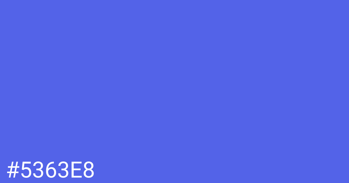 Hex color #5363e8 graphic