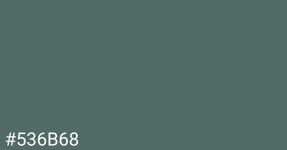 Hex color #536b68 graphic