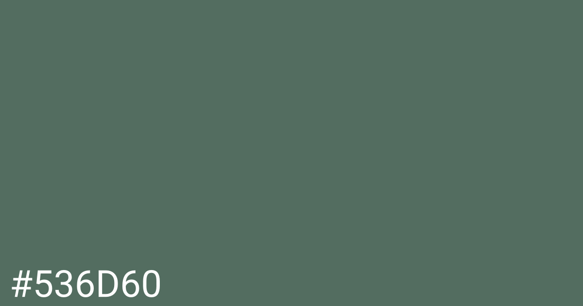 Hex color #536d60 graphic