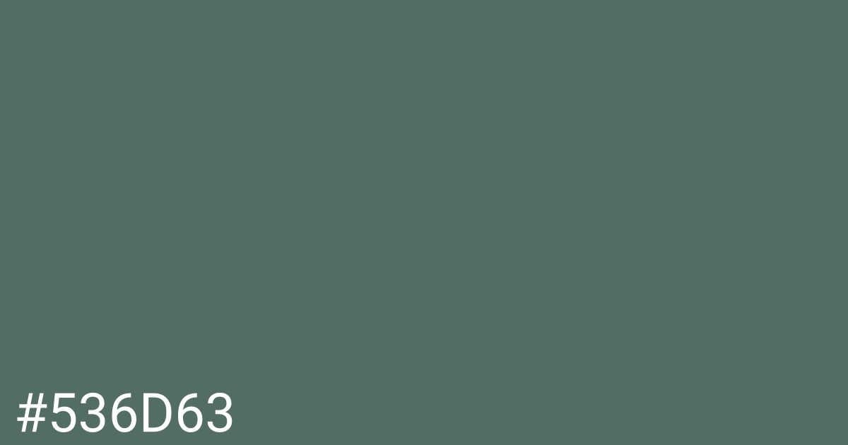 Hex color #536d63 graphic