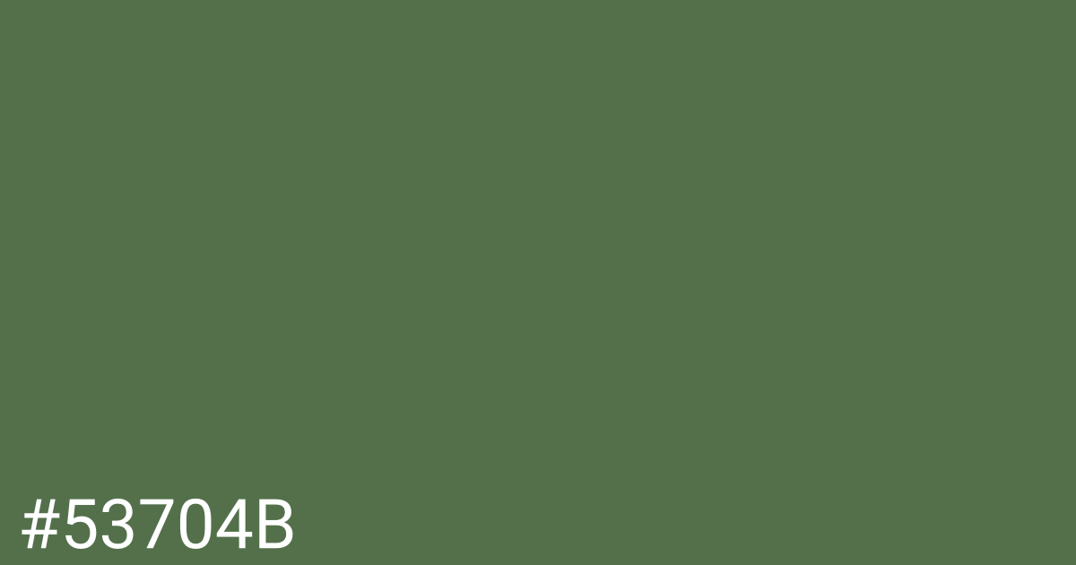Hex color #53704b graphic
