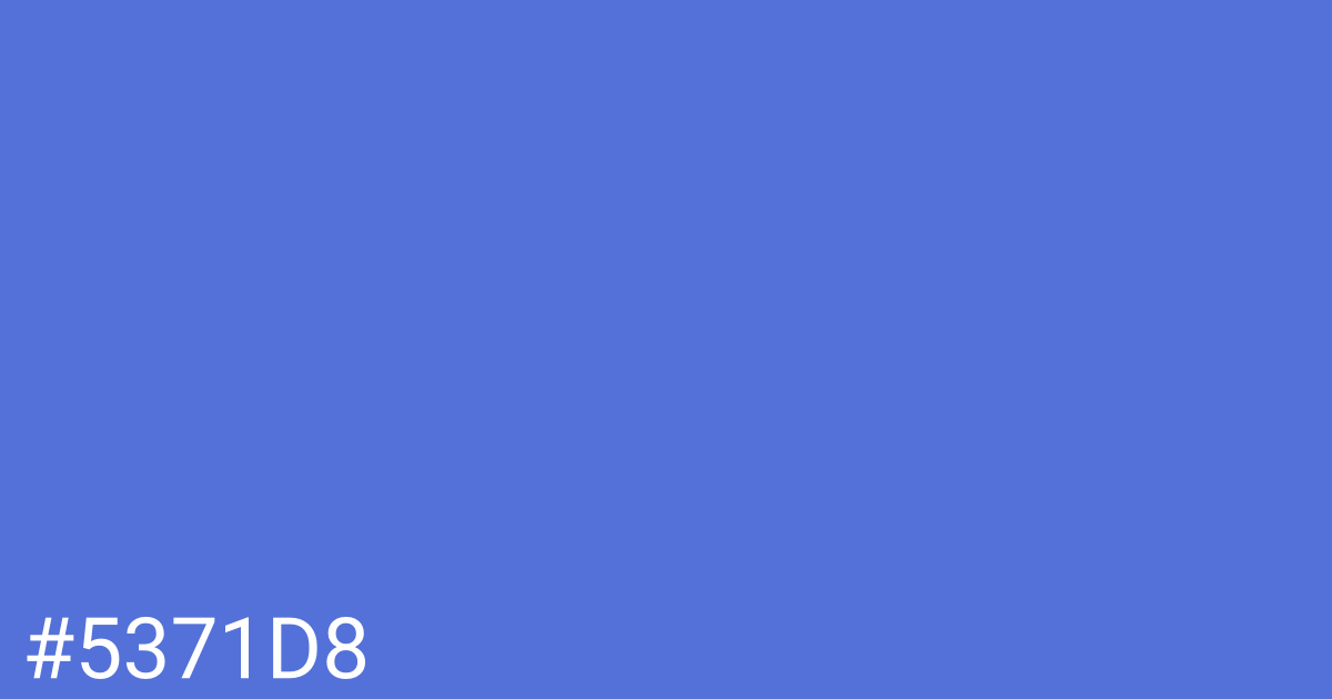 Hex color #5371d8 graphic