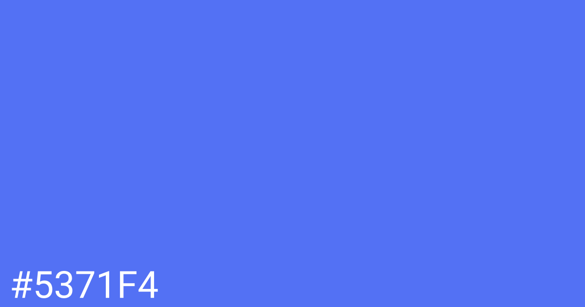 Hex color #5371f4 graphic