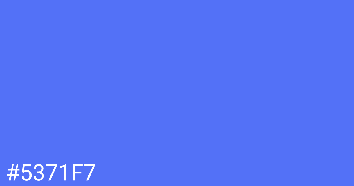 Hex color #5371f7 graphic