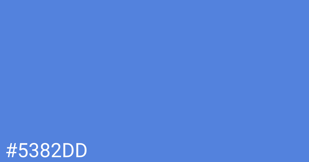 Hex color #5382dd graphic