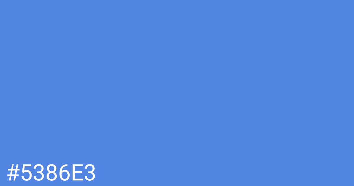 Hex color #5386e3 graphic