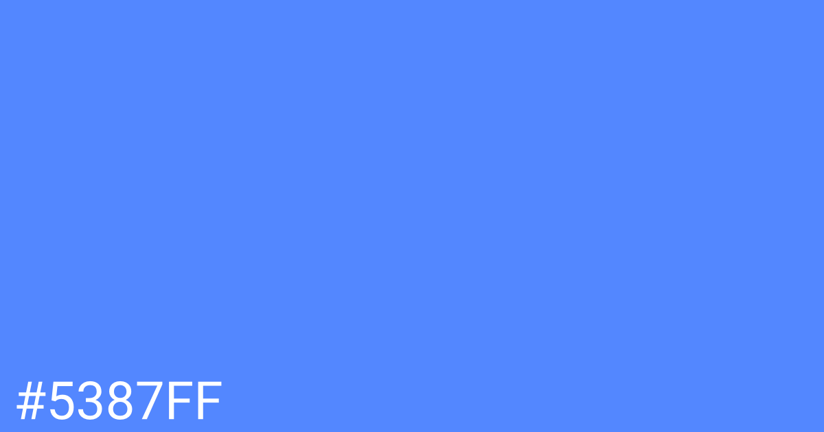 Hex color #5387ff graphic