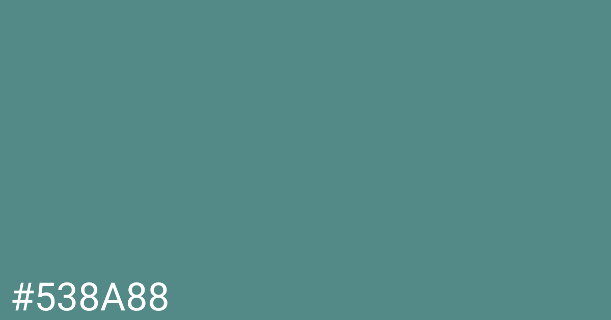 Hex color #538a88 graphic