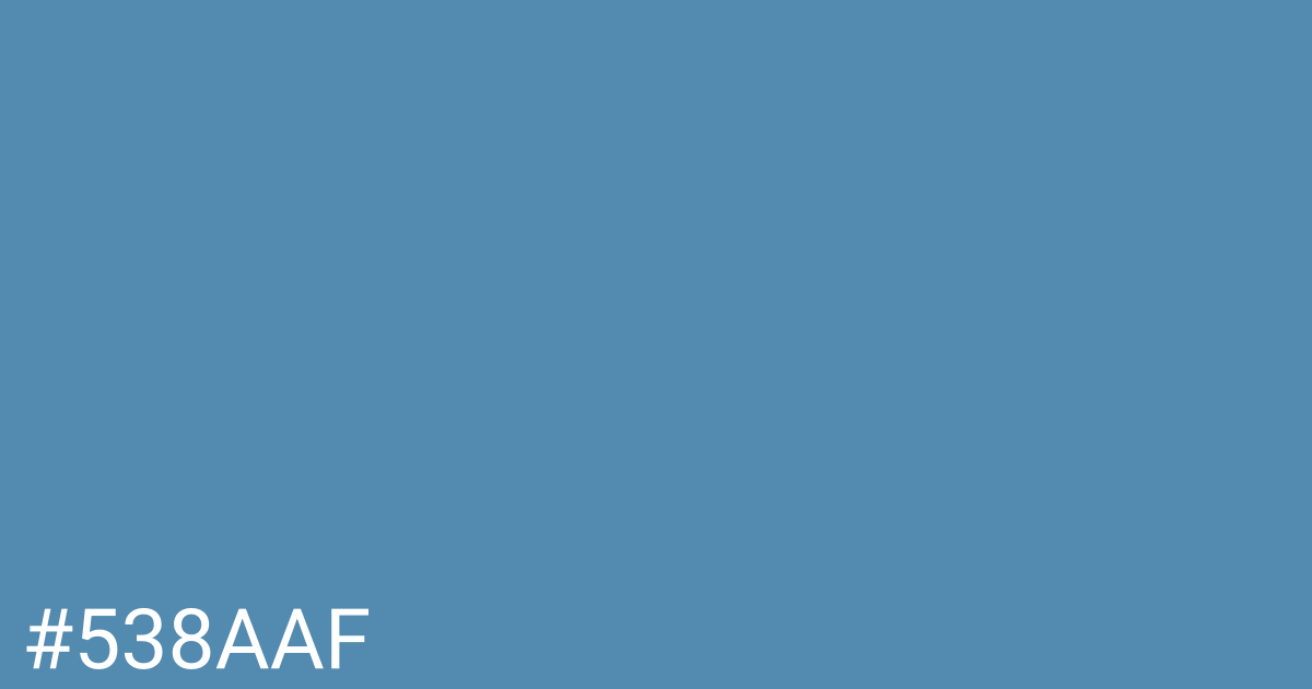 Hex color #538aaf graphic