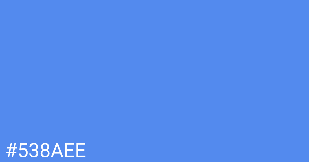 Hex color #538aee graphic