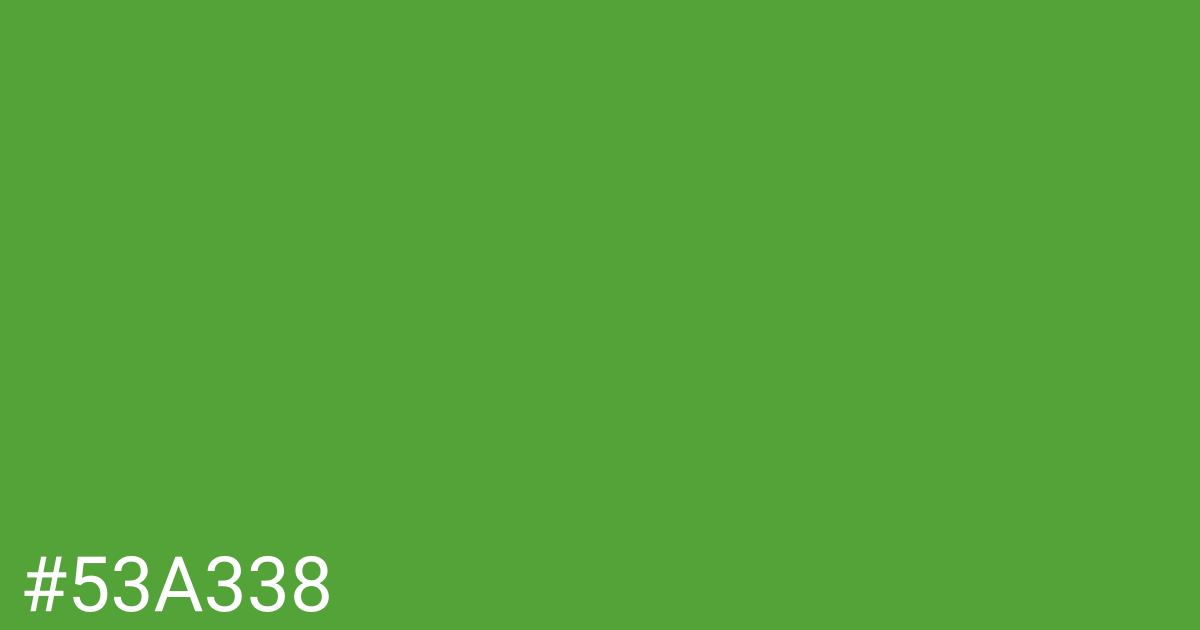 Hex color #53a338 graphic