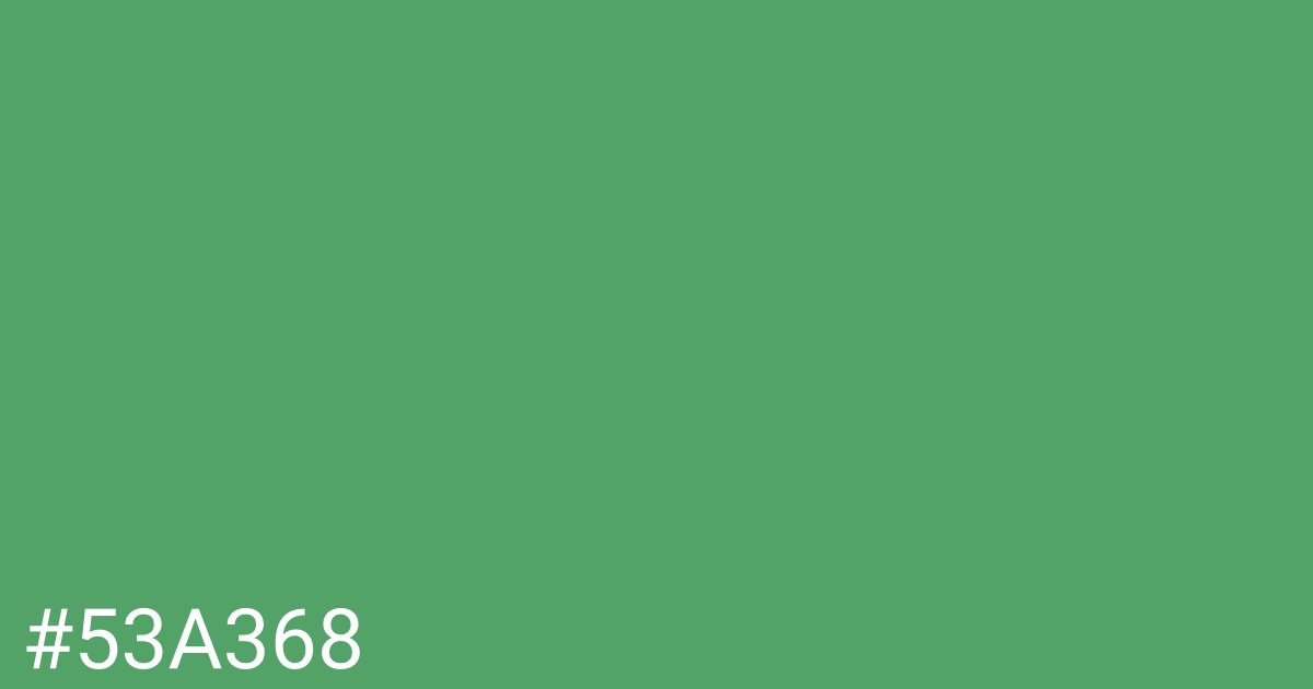 Hex color #53a368 graphic