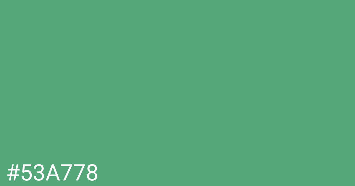 Hex color #53a778 graphic