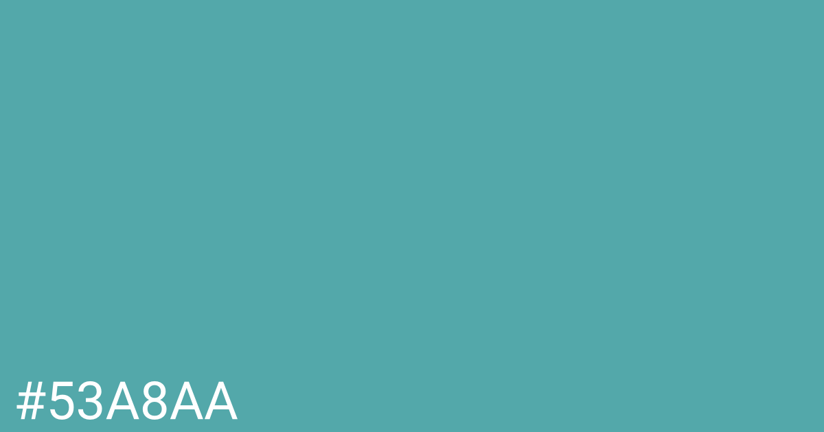 Hex color #53a8aa graphic