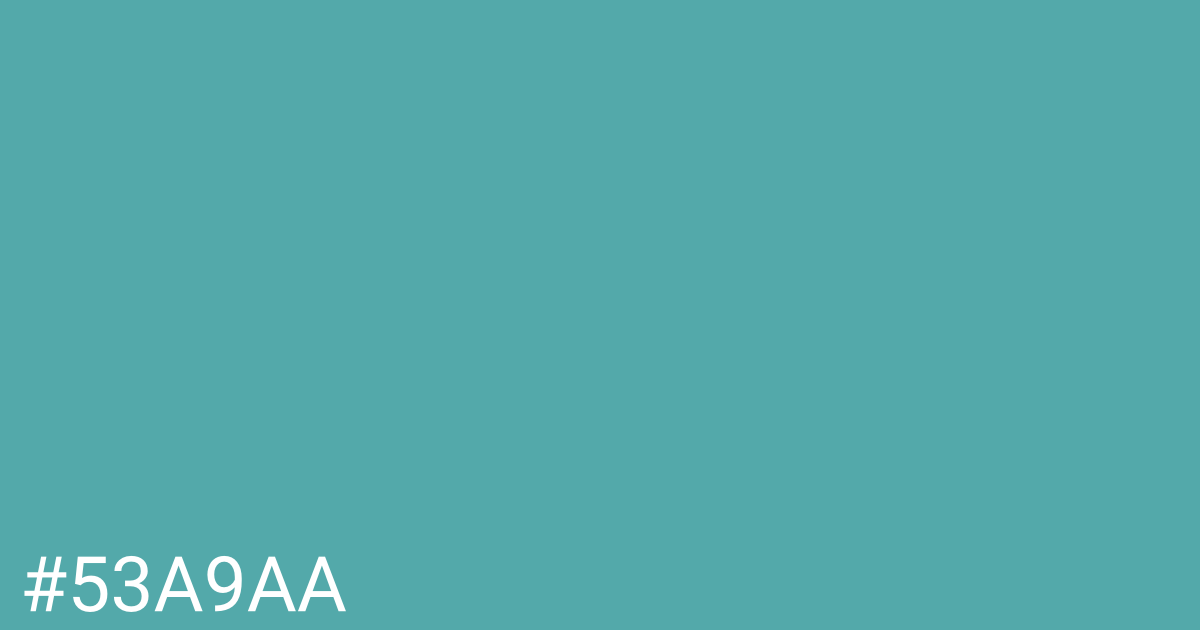 Hex color #53a9aa graphic