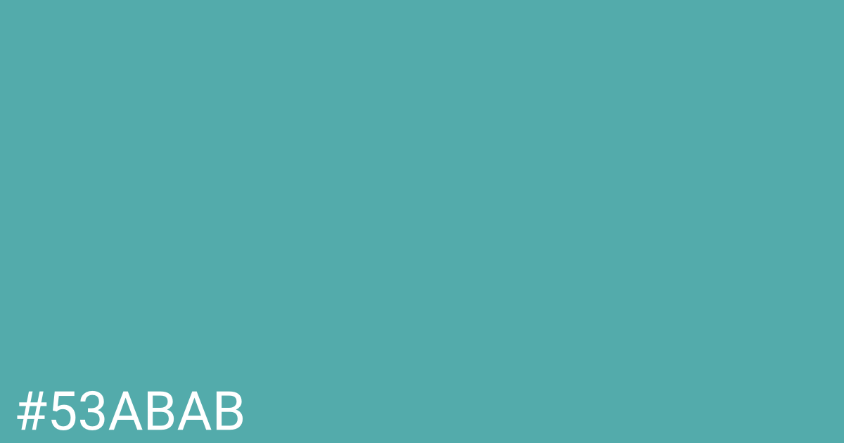 Hex color #53abab graphic