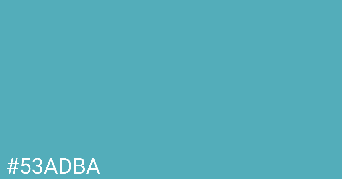 Hex color #53adba graphic