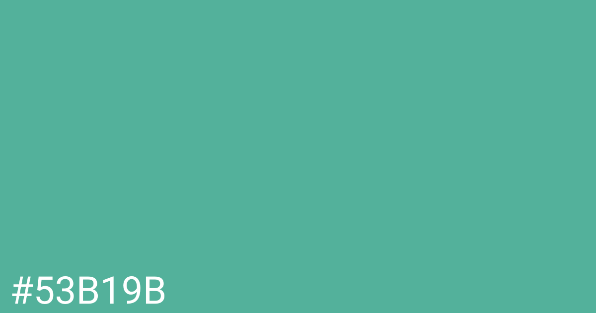 Hex color #53b19b graphic