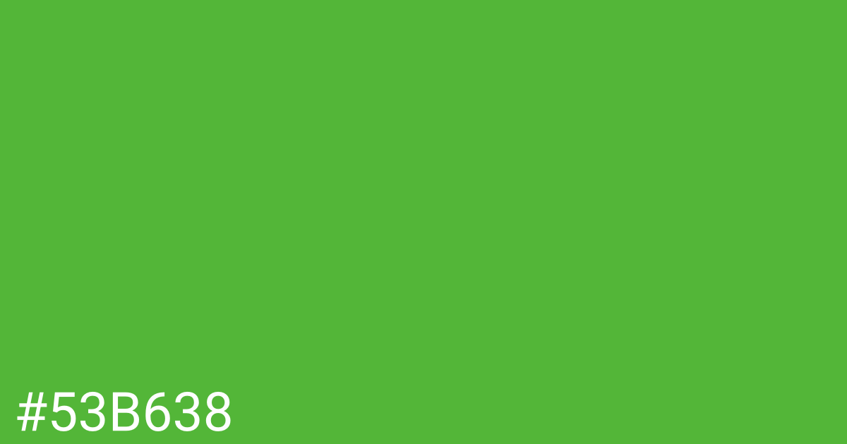 Hex color #53b638 graphic