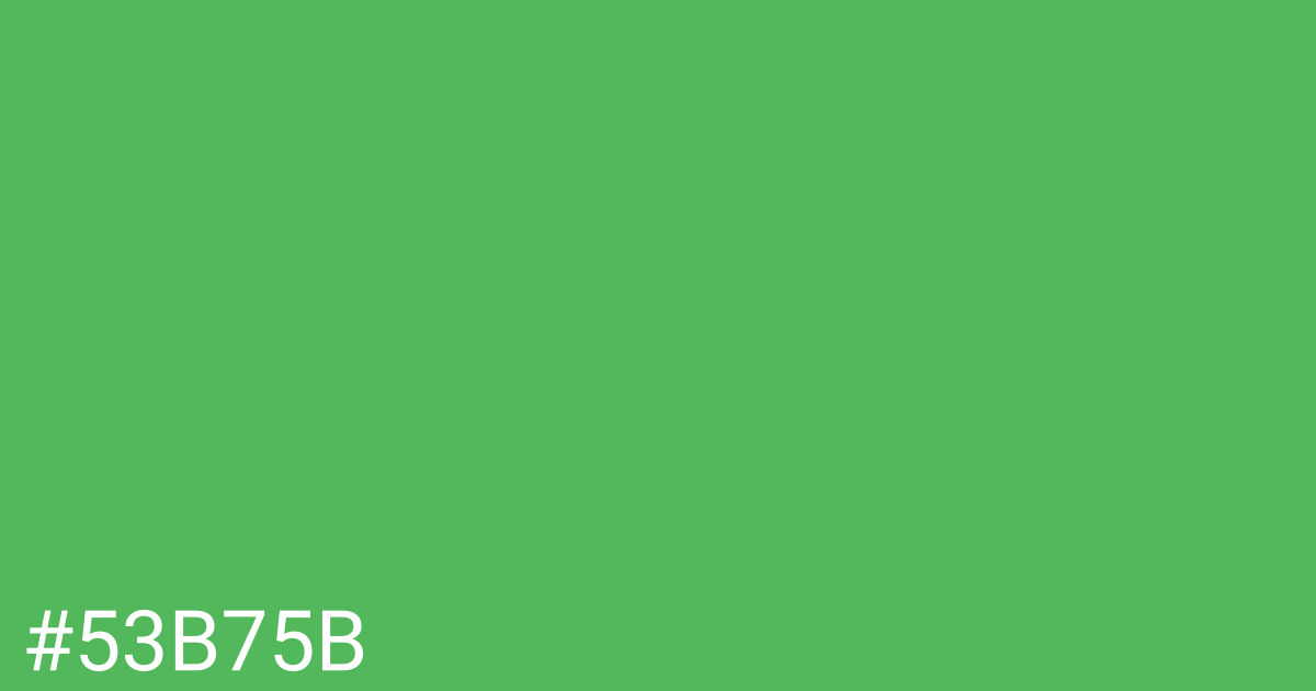 Hex color #53b75b graphic