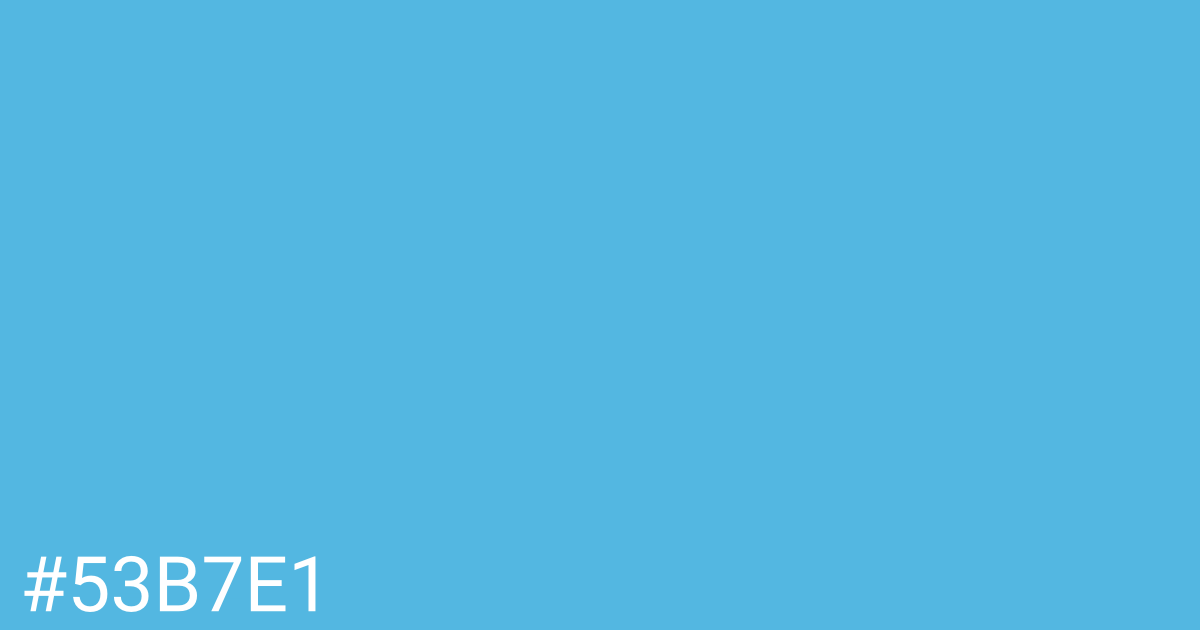 Hex color #53b7e1 graphic