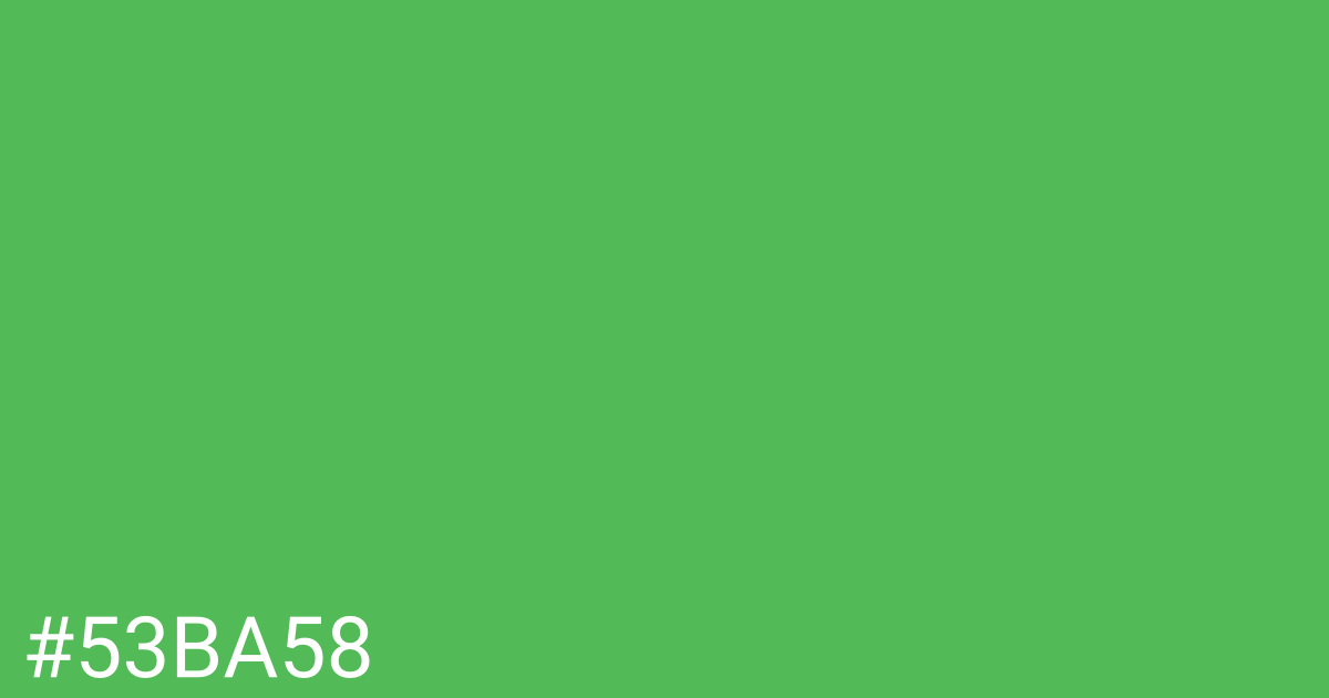 Hex color #53ba58 graphic