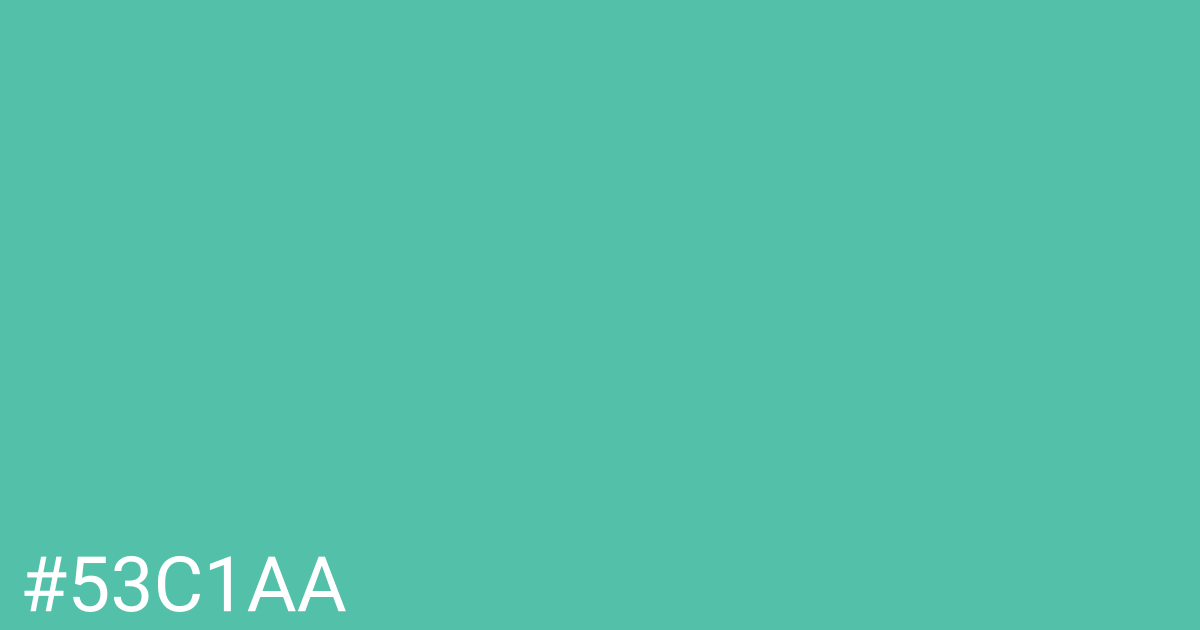 Hex color #53c1aa graphic