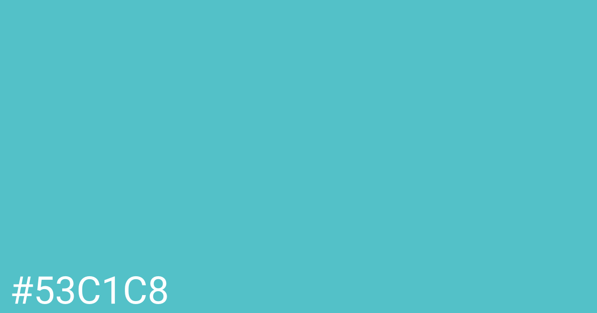 Hex color #53c1c8 graphic