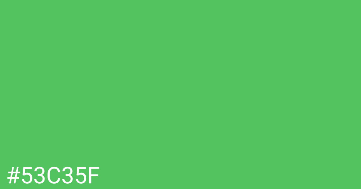 Hex color #53c35f graphic