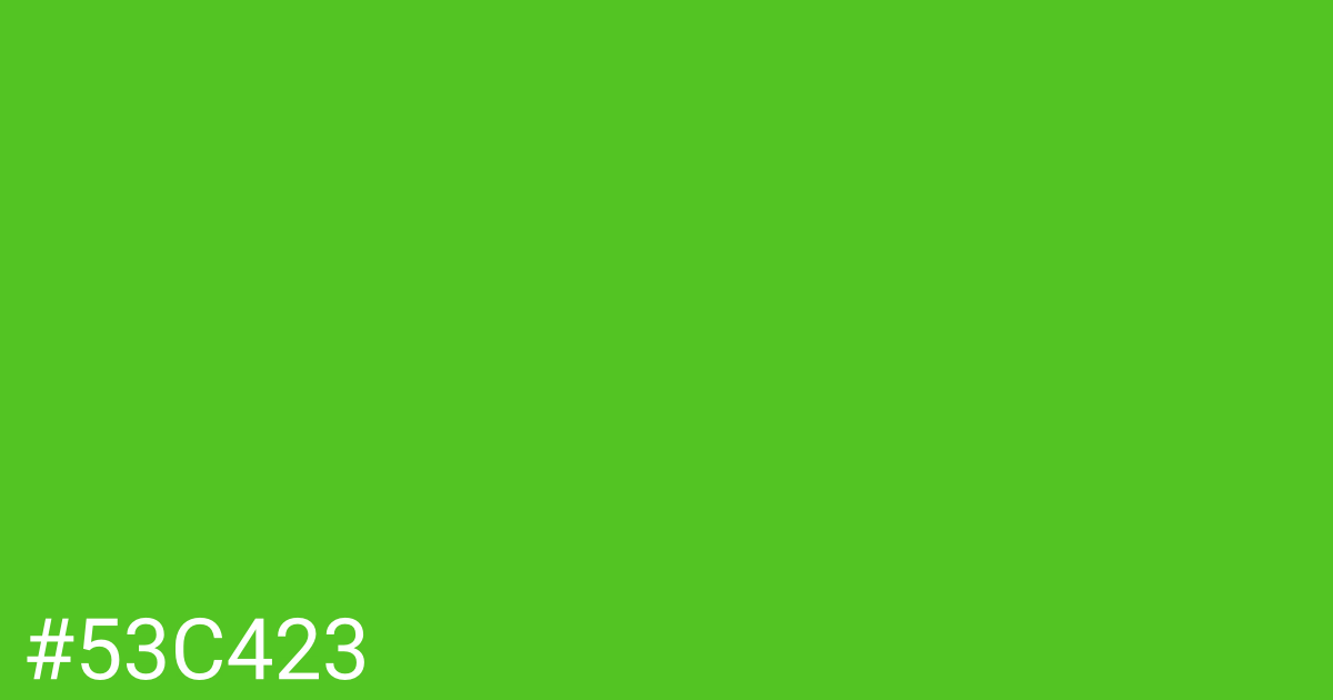 Hex color #53c423 graphic