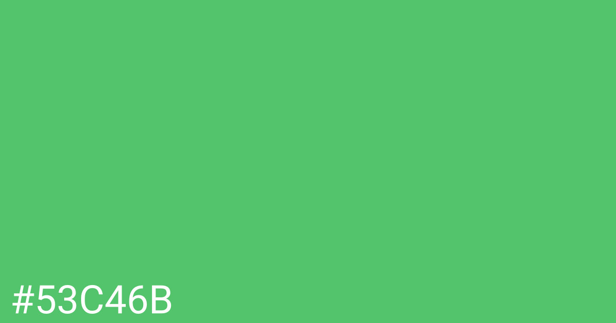 Hex color #53c46b graphic