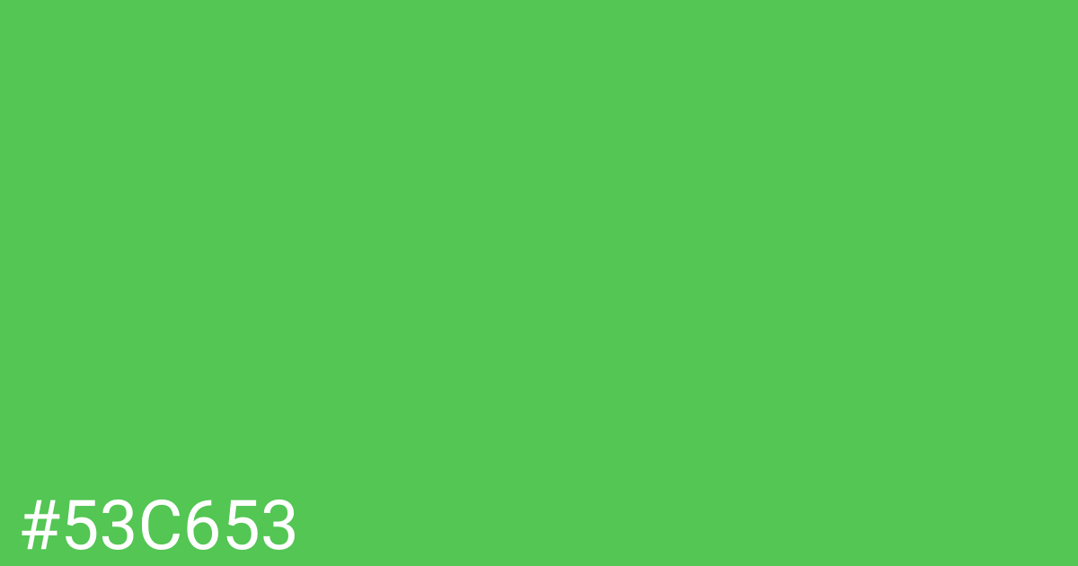 Hex color #53c653 graphic