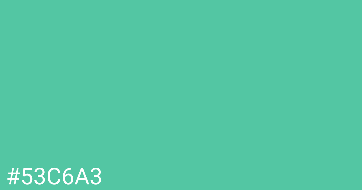 Hex color #53c6a3 graphic