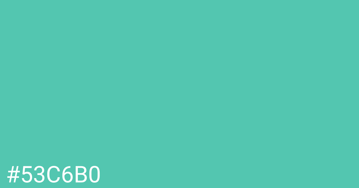 Hex color #53c6b0 graphic