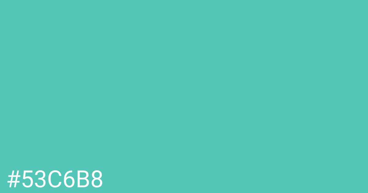 Hex color #53c6b8 graphic