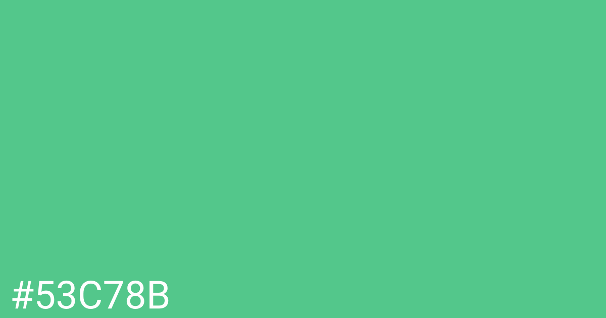 Hex color #53c78b graphic