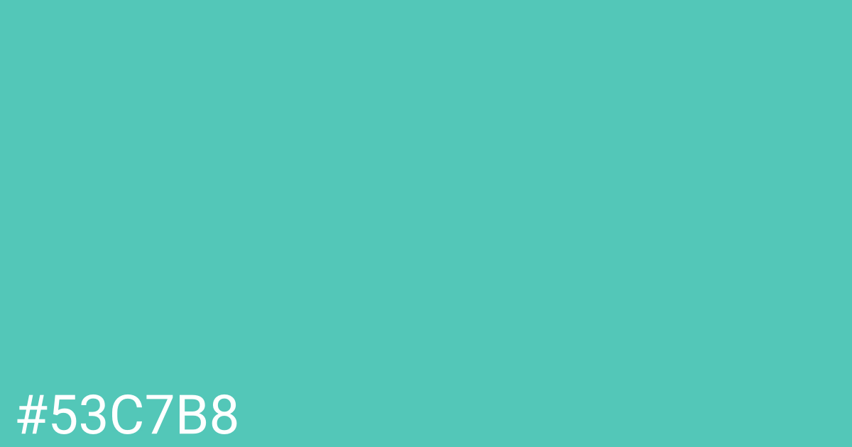 Hex color #53c7b8 graphic