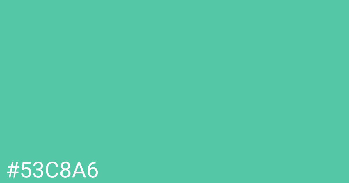 Hex color #53c8a6 graphic