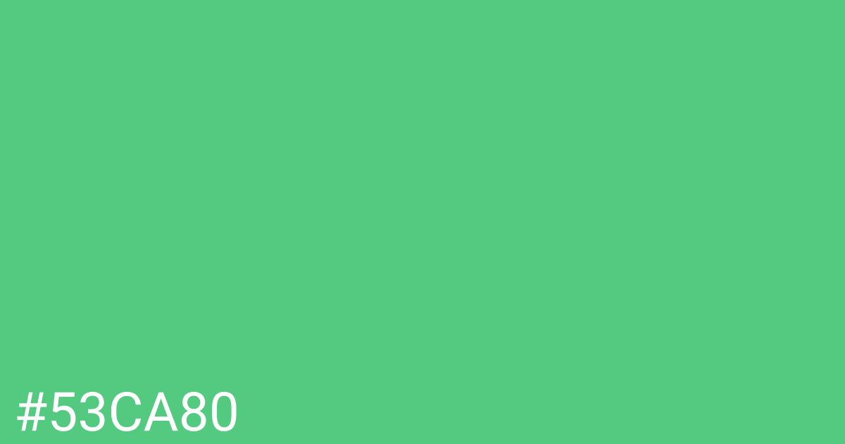 Hex color #53ca80 graphic