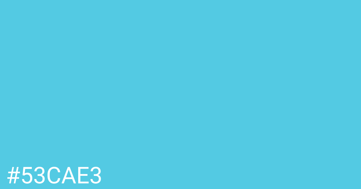 Hex color #53cae3 graphic