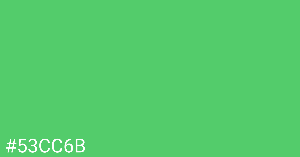 Hex color #53cc6b graphic