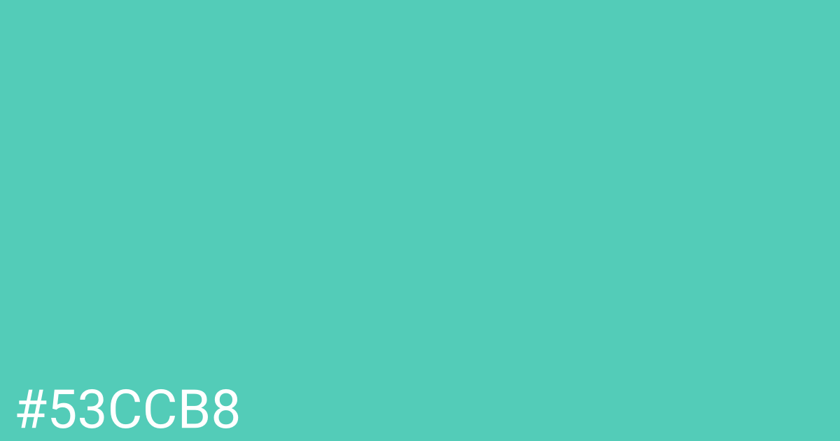 Hex color #53ccb8 graphic