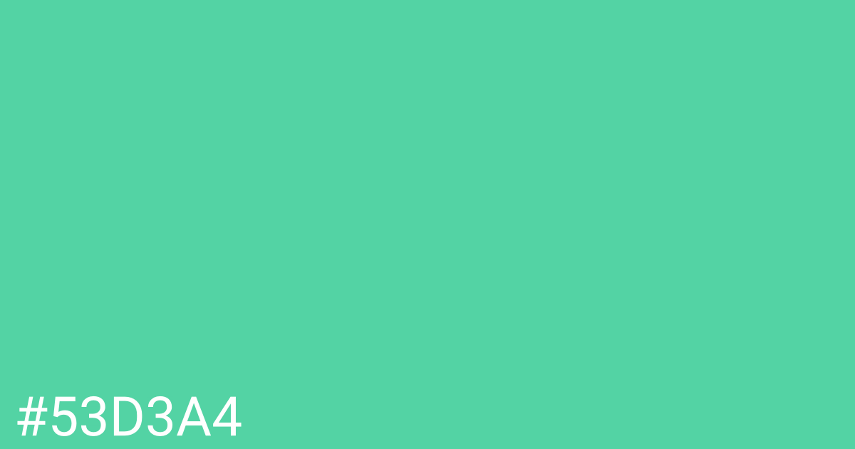 Hex color #53d3a4 graphic