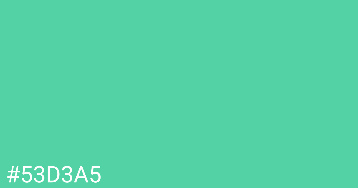 Hex color #53d3a5 graphic