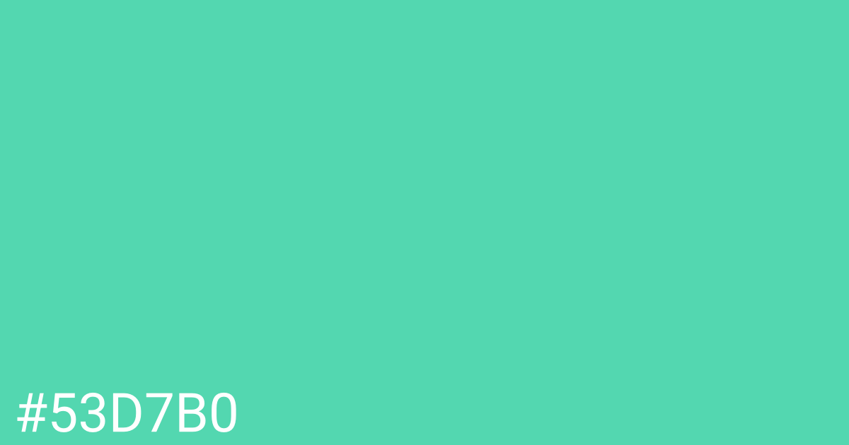 Hex color #53d7b0 graphic