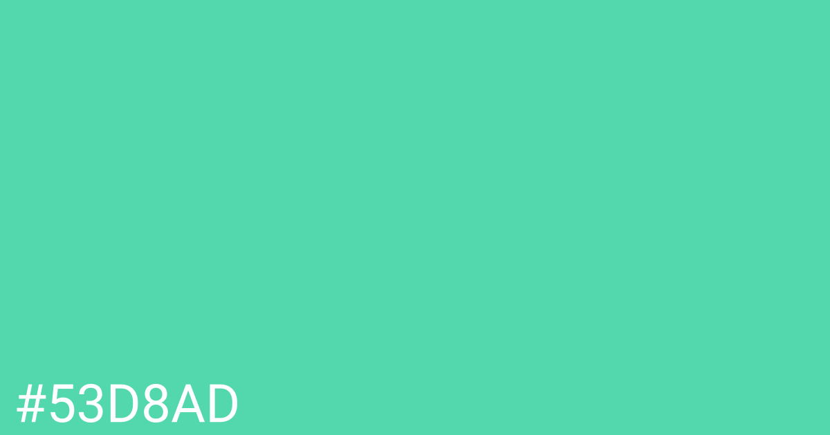 Hex color #53d8ad graphic