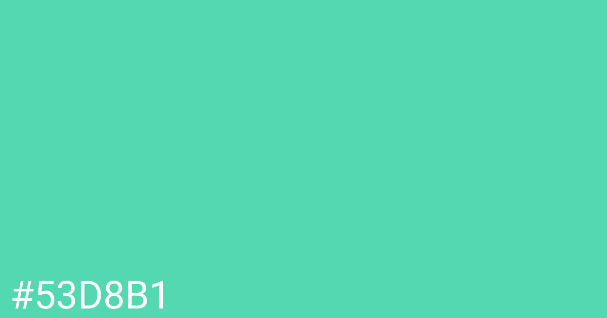 Hex color #53d8b1 graphic