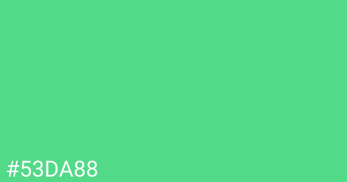 Hex color #53da88 graphic