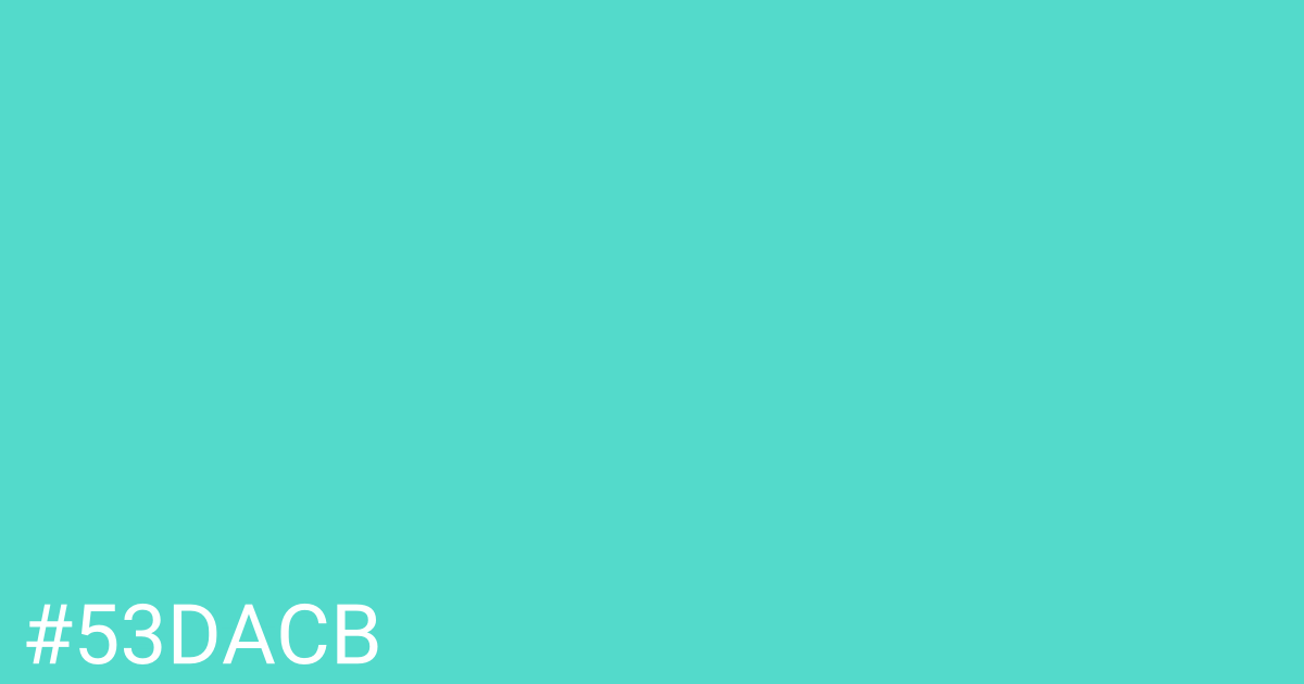 Hex color #53dacb graphic