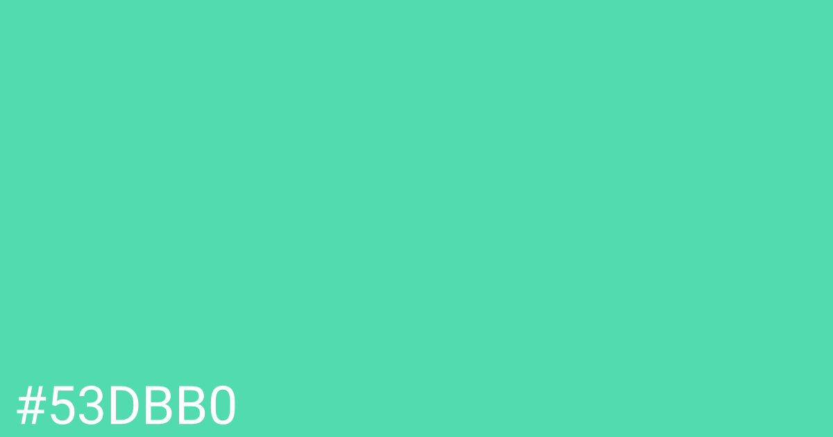 Hex color #53dbb0 graphic